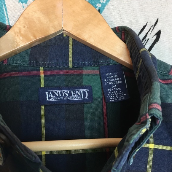 Vintage 90s Lands End Button Down - Picture 3 of 3